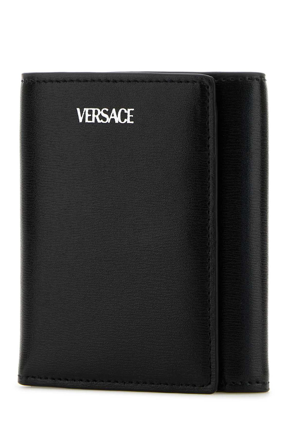 VERSACE Trifold Mini Leather Wallet