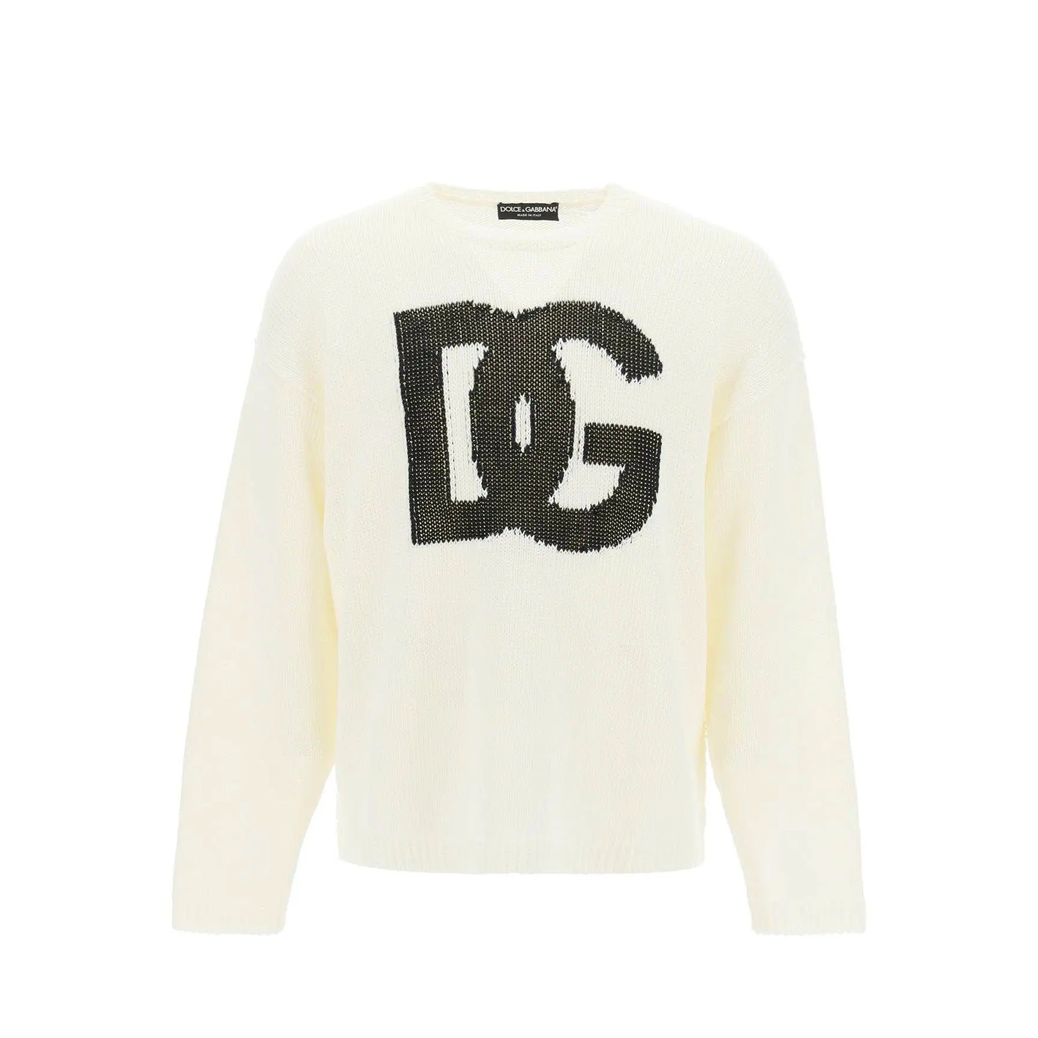 Dolce & Gabbana Linen Logo Sweater