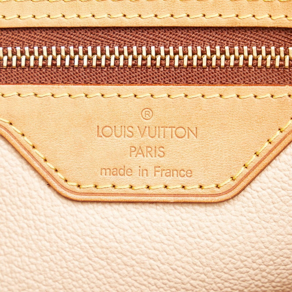 Louis Vuitton Monogram Bucket PM Tote Bag Brown PVC Leather Ladies