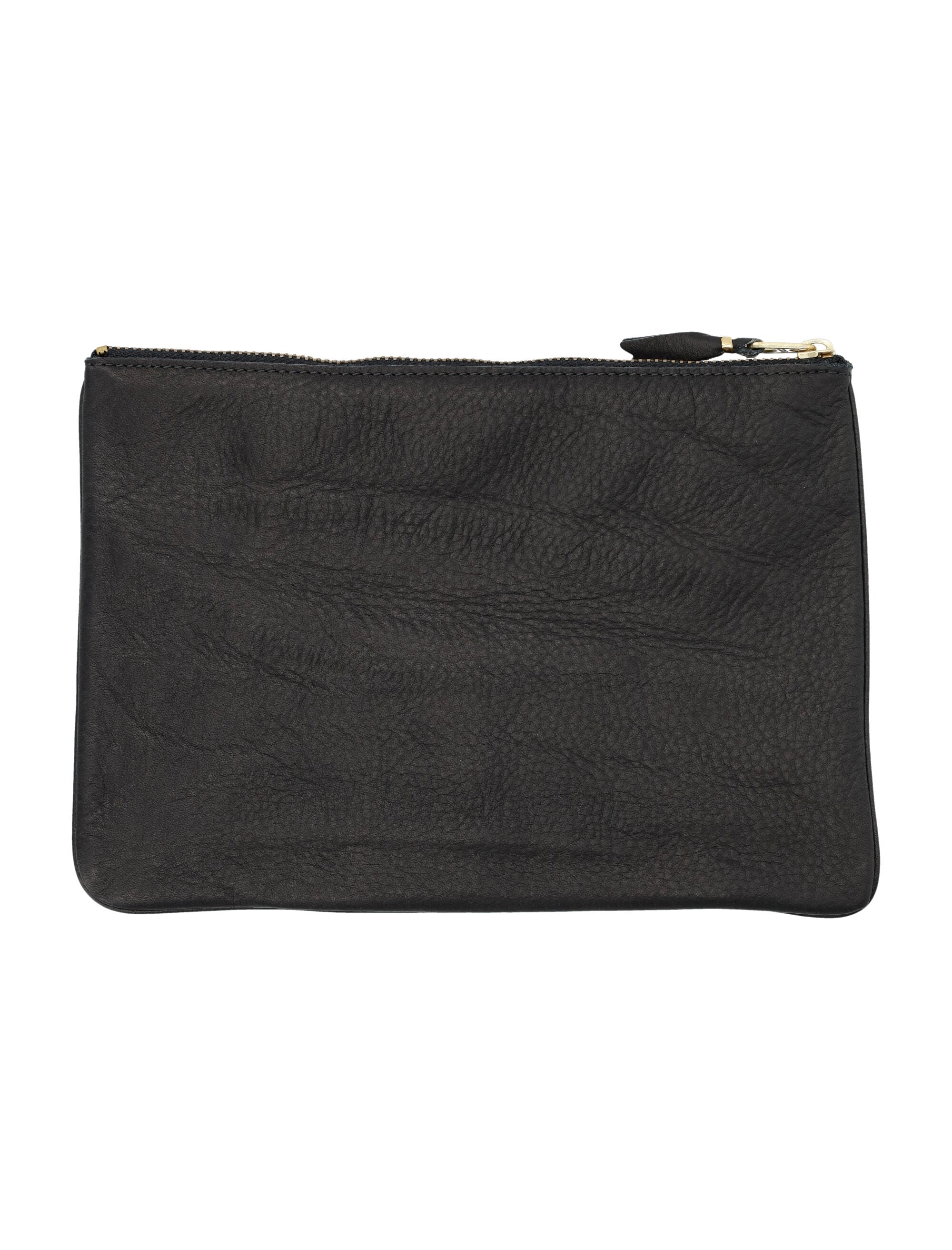 COMME DES GARÇONS WALLET Textured Leather Mini Pouch Handbag