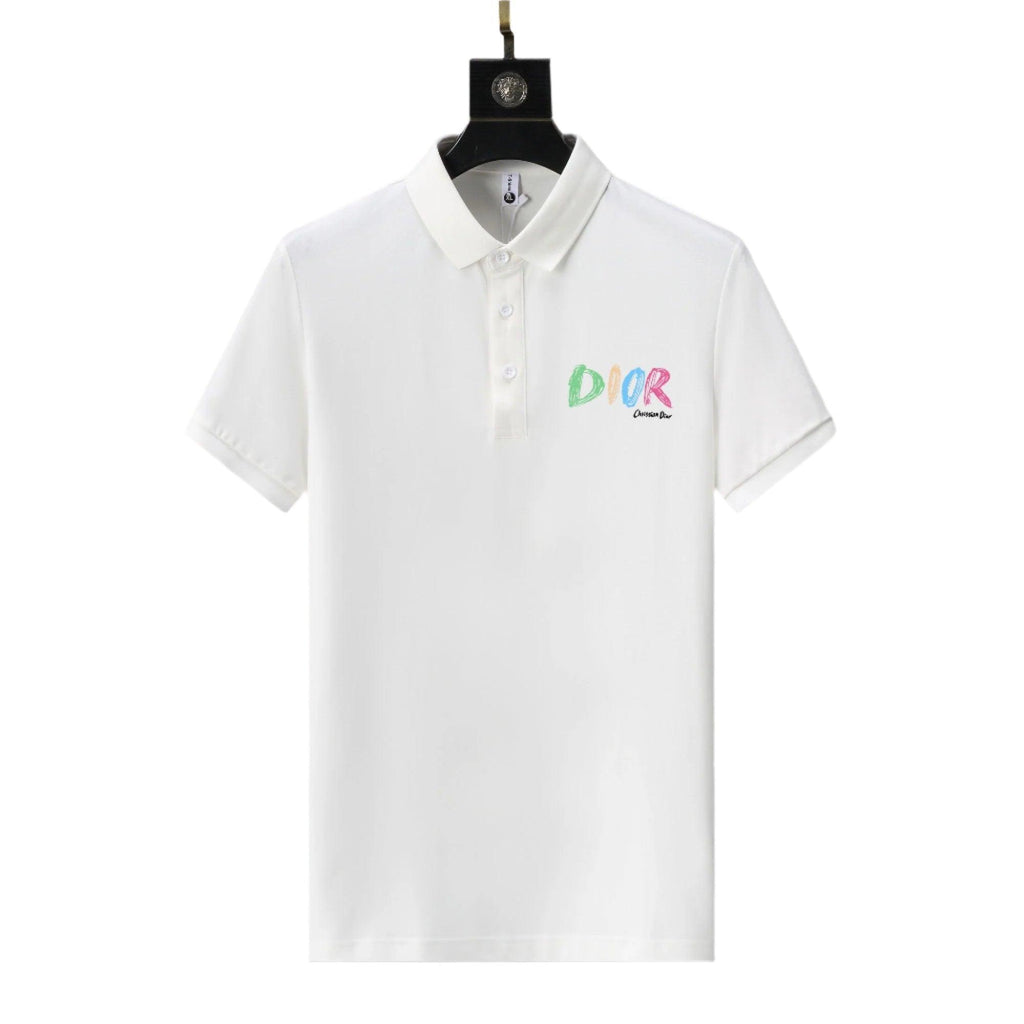 Dior White T-Shirt With Collar