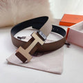 Hermes Men Beige Buckle Belt 'Brown'