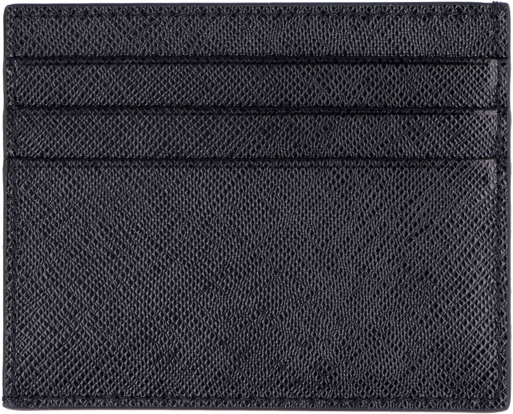 PRADA Mini Saffiano Leather Credit Card Holder