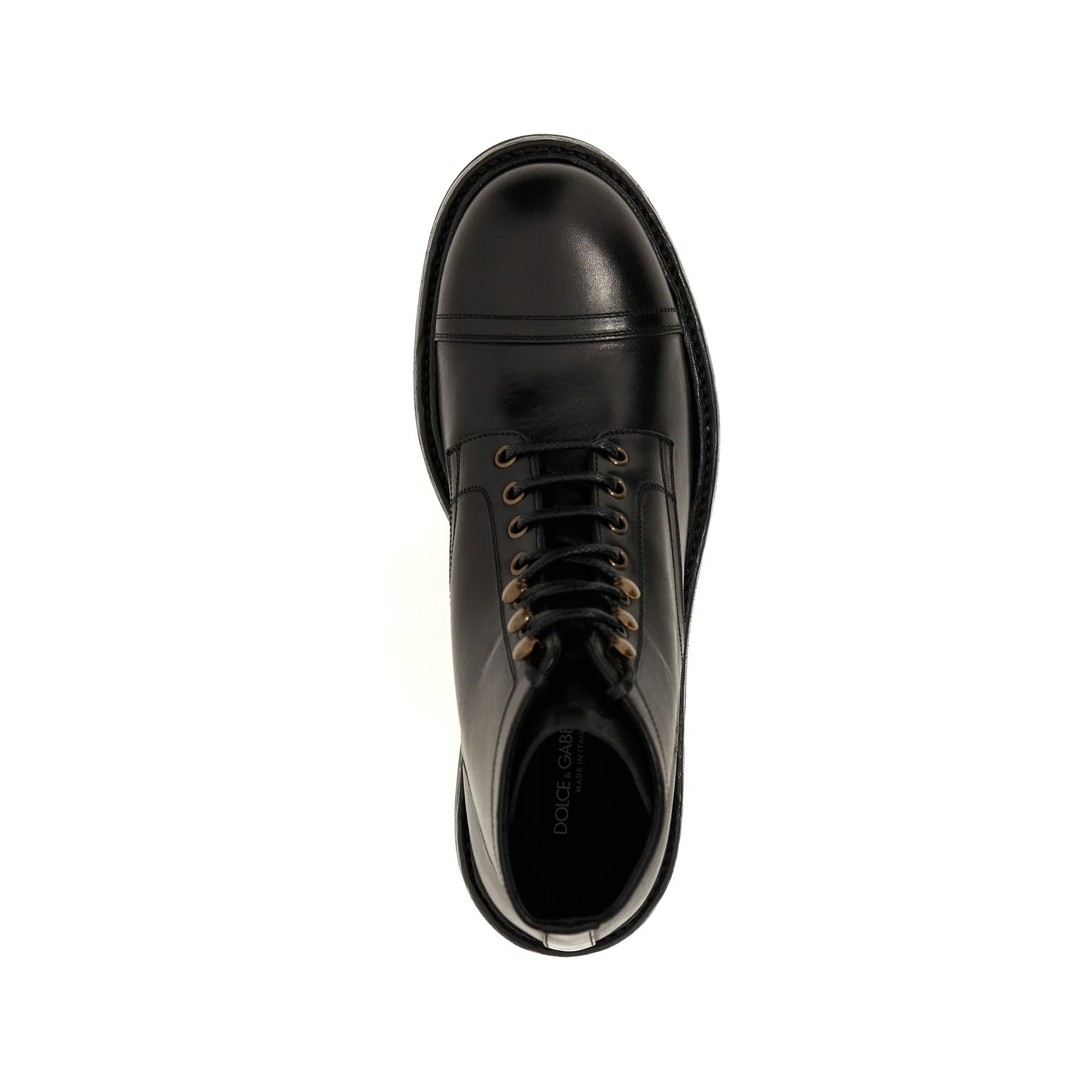 Dolce & Gabbana Lace Up Leather Boots