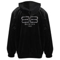 Balenciaga rhinestone-logo zipped hoodie