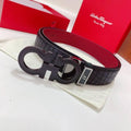Salvatore Ferragamo Gancini Men's Belt 'Black'