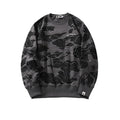 BATHING APE MEN SWEATSHIRT LAYERED CAMO CREWNECK MENS