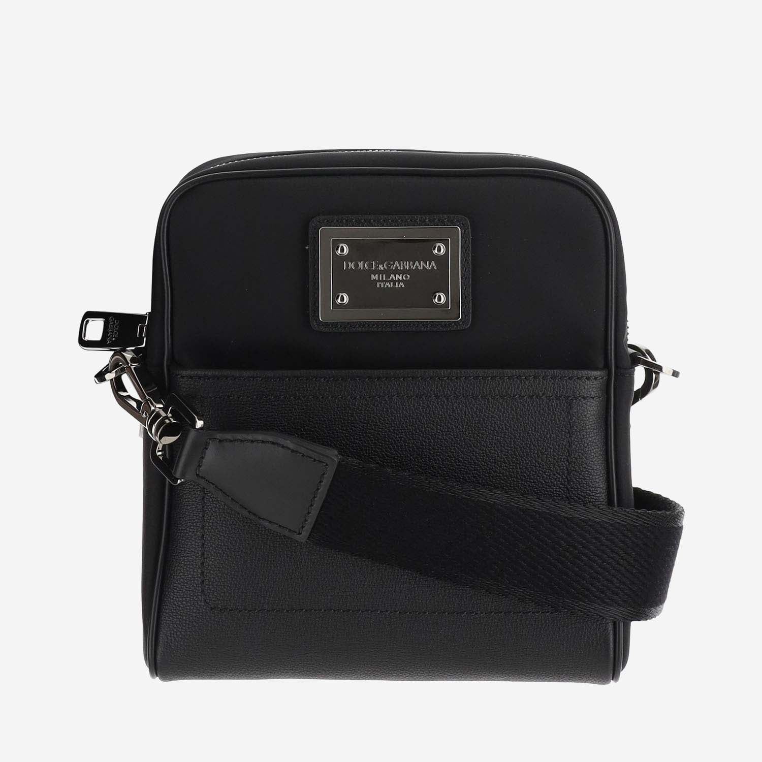 Dolce & Gabbana Garnet Calfskin And Nylon Shoulder Bag
