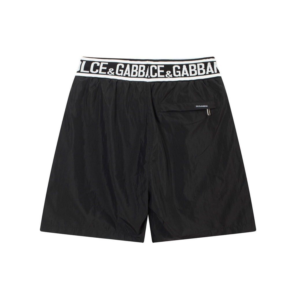 Dolce Gabbana Knit Basketball Shorts 'Black/White'