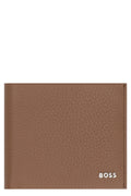 BOSS Grainy Leather Mini Wallet with Card Slots