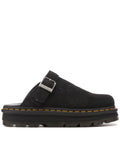 Dr Martens Black Zebzag Suede Slingback Platform Mules