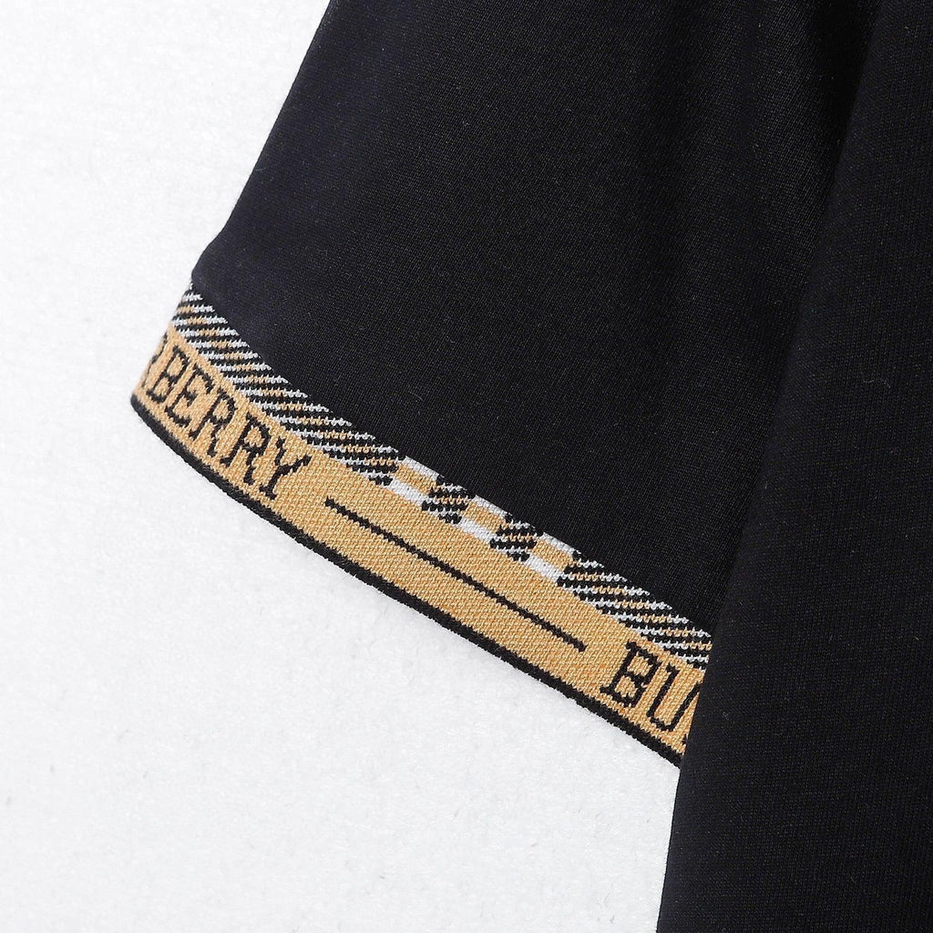 Burberry T-Shirt Without Collar 'Black & Beige'