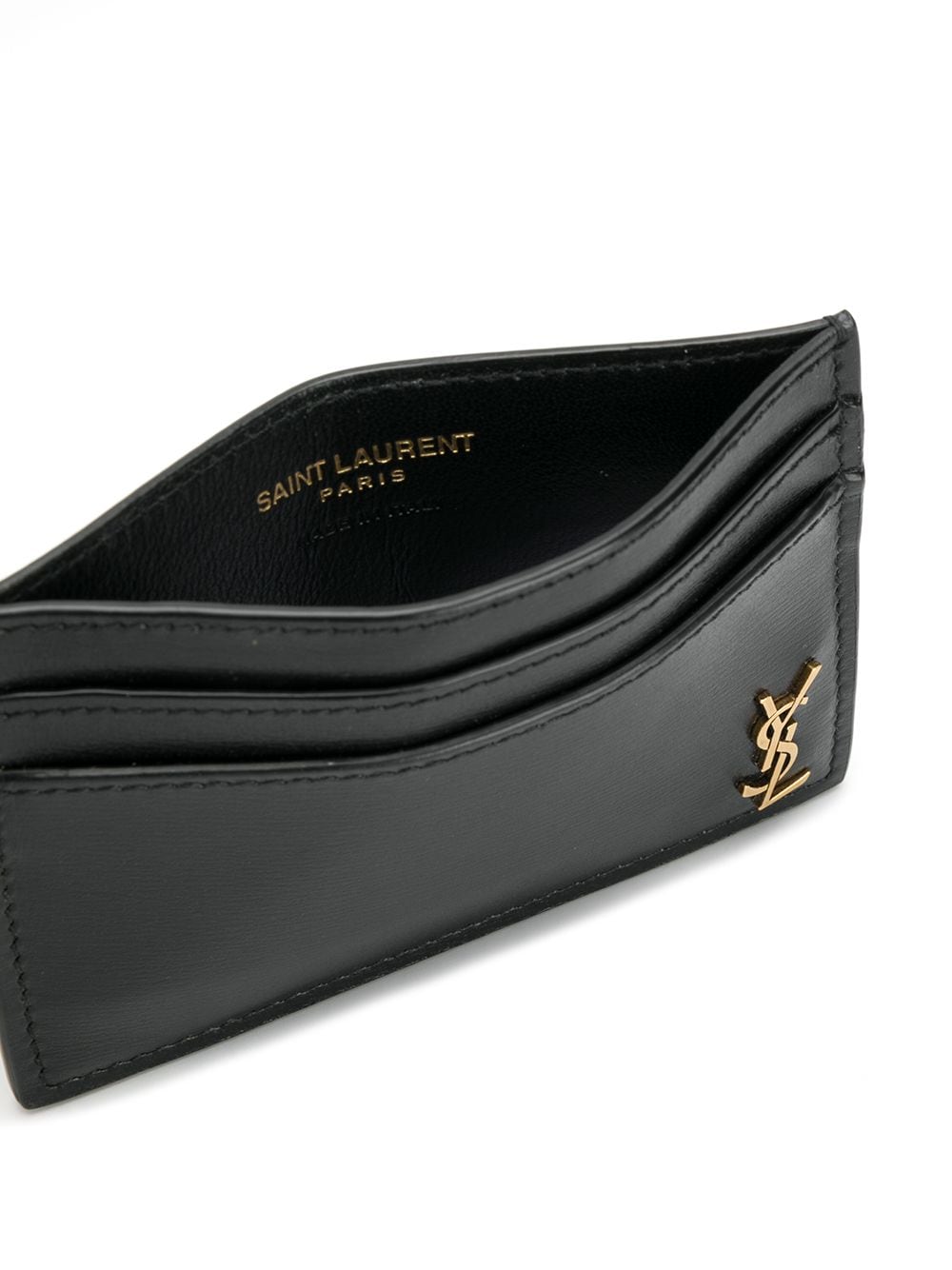 SAINT LAURENT Mini Leather Card Case