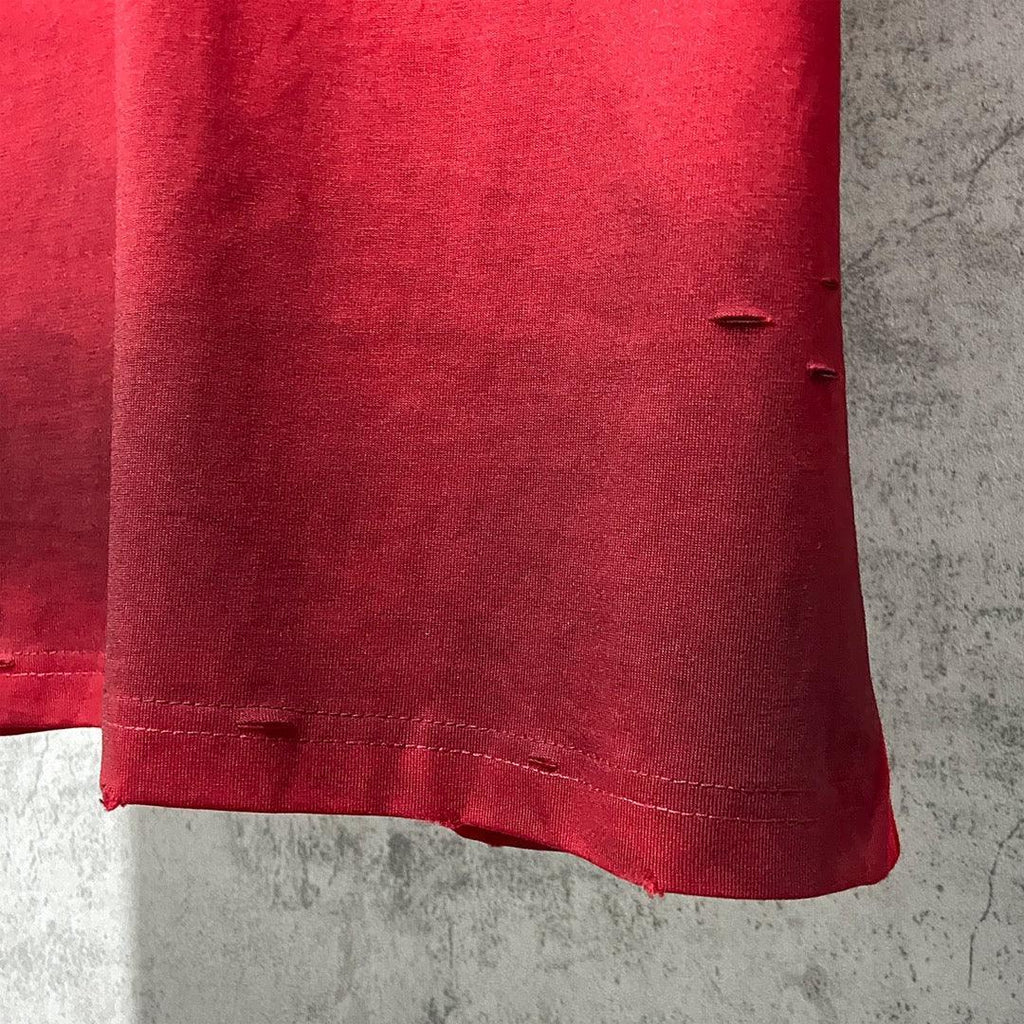 Balenciaga Red T-Shirt Without Collar
