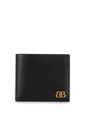 BALENCIAGA BB Logo Mini Leather Wallet