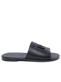 Dolce & Gabbana Black Nappa Slippers