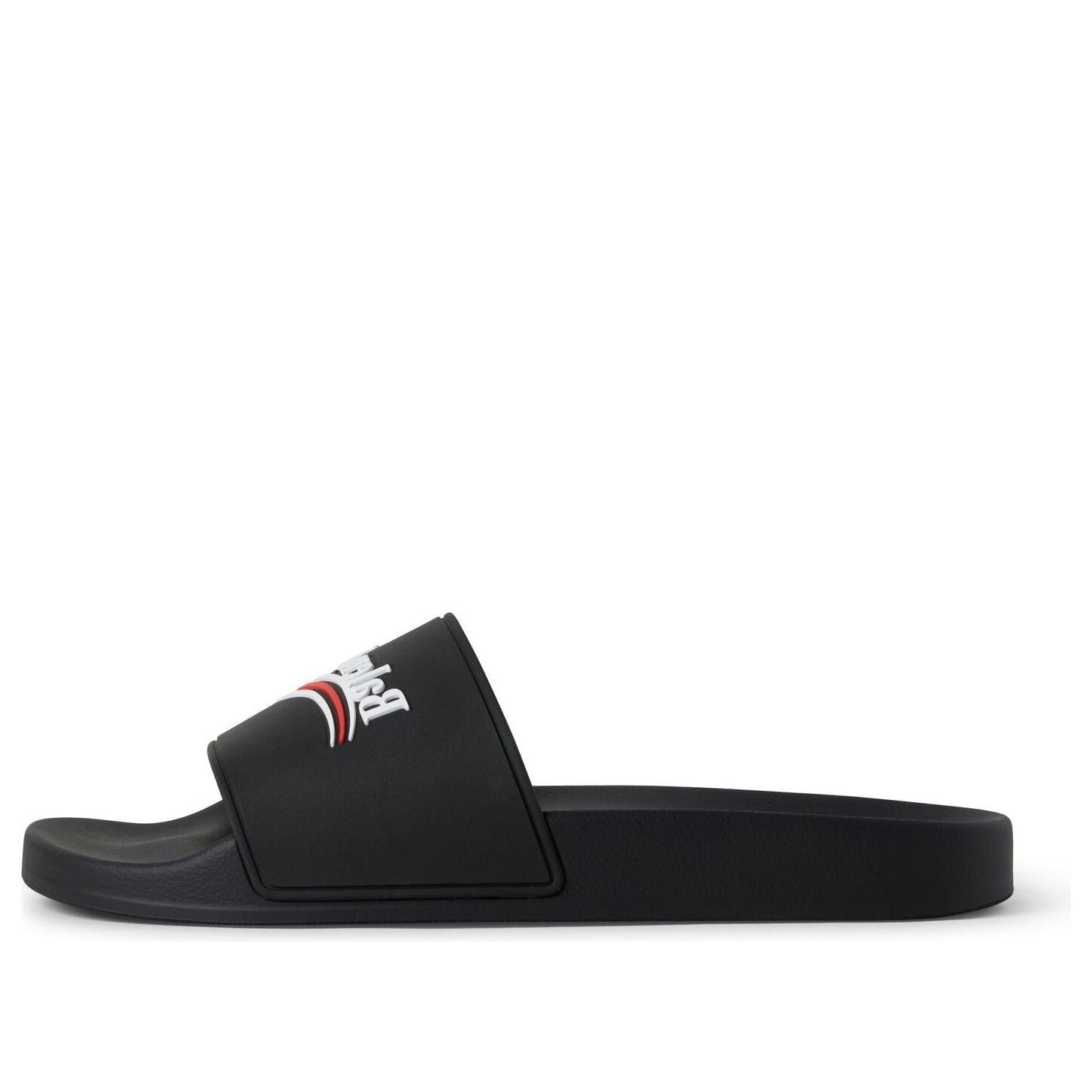 BALENCIAGA Pool Rubber Political Logo Sandals