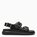 Alexander Mc Queen Black Leather Sandal