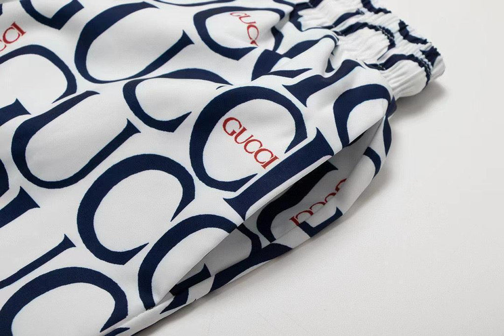 Maxi Gucci Print Fabric Short 'Blue'