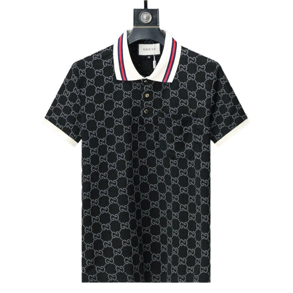 Gucci Black T-shirt with a collar