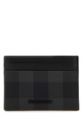 BURBERRY Checked Mini Canvas Card Holder
