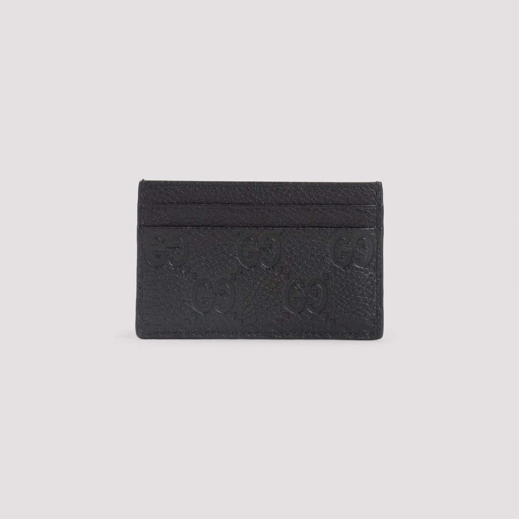GUCCI Mini Embossed Leather Card Case