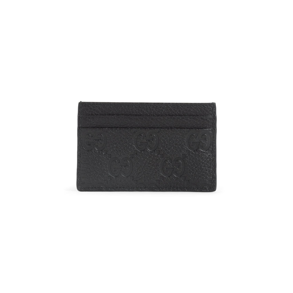 GUCCI Mini Embossed Leather Card Case