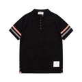 Thom Browne Black T-Shirt with Collar