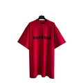 Balenciaga Red T-Shirt Without Collar