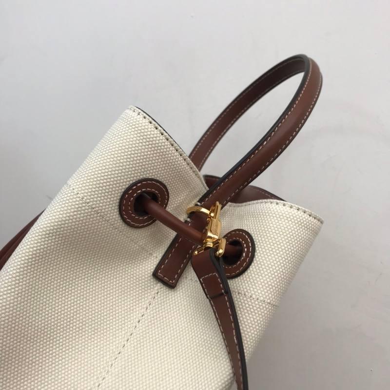 Burberry Check Drawstring Bucket Bag