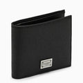 Dolce & Gabbana Black Leather Bi Fold Wallet