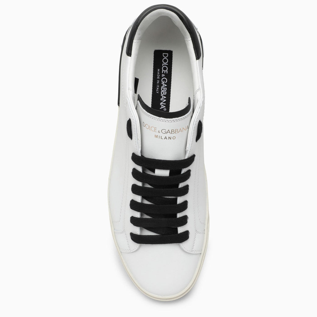 Dolce & Gabbana Portofino Vintage White/Black Leather Trainer