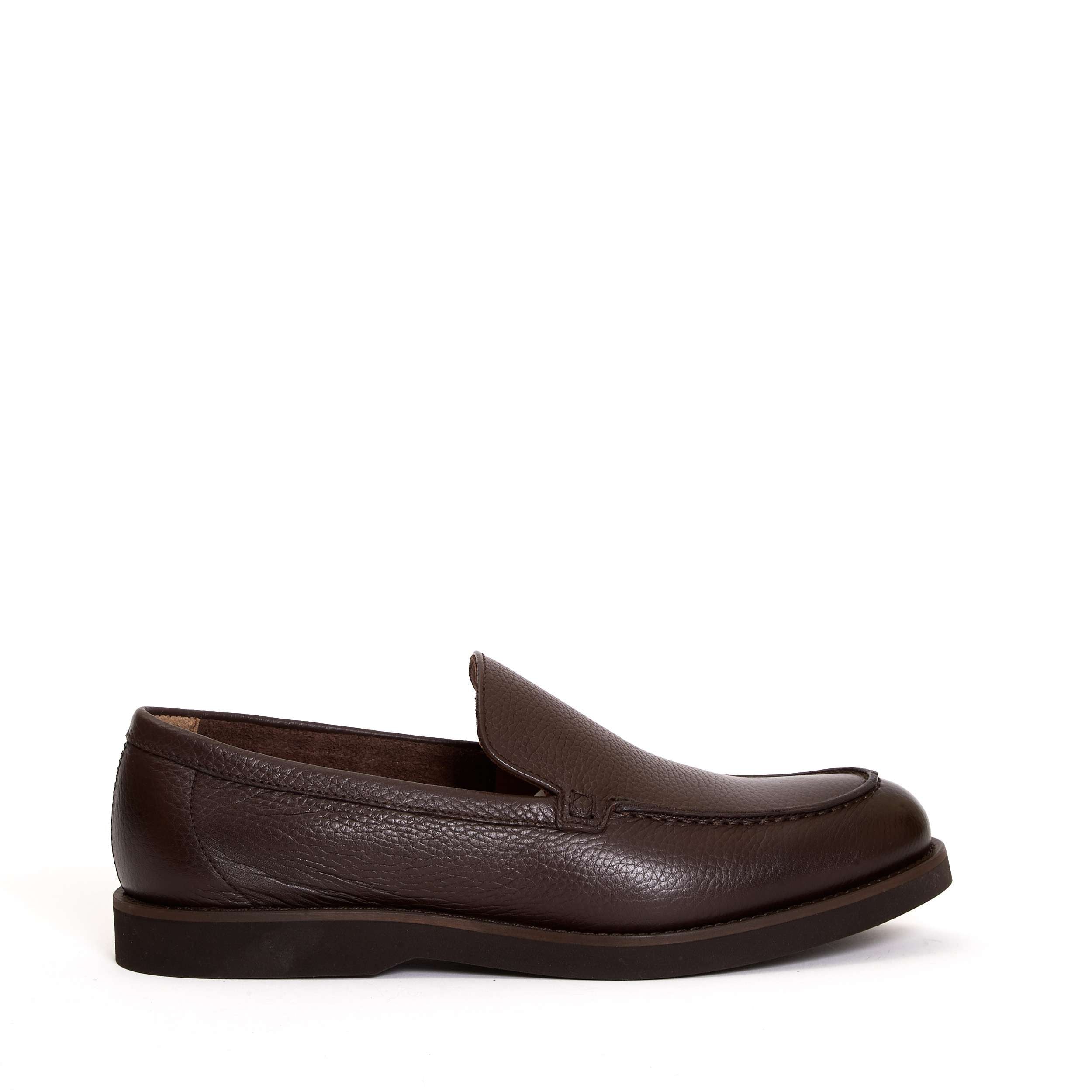 DOUCAL'S Stylish Hammered Leather Moccasin Slippers for Men