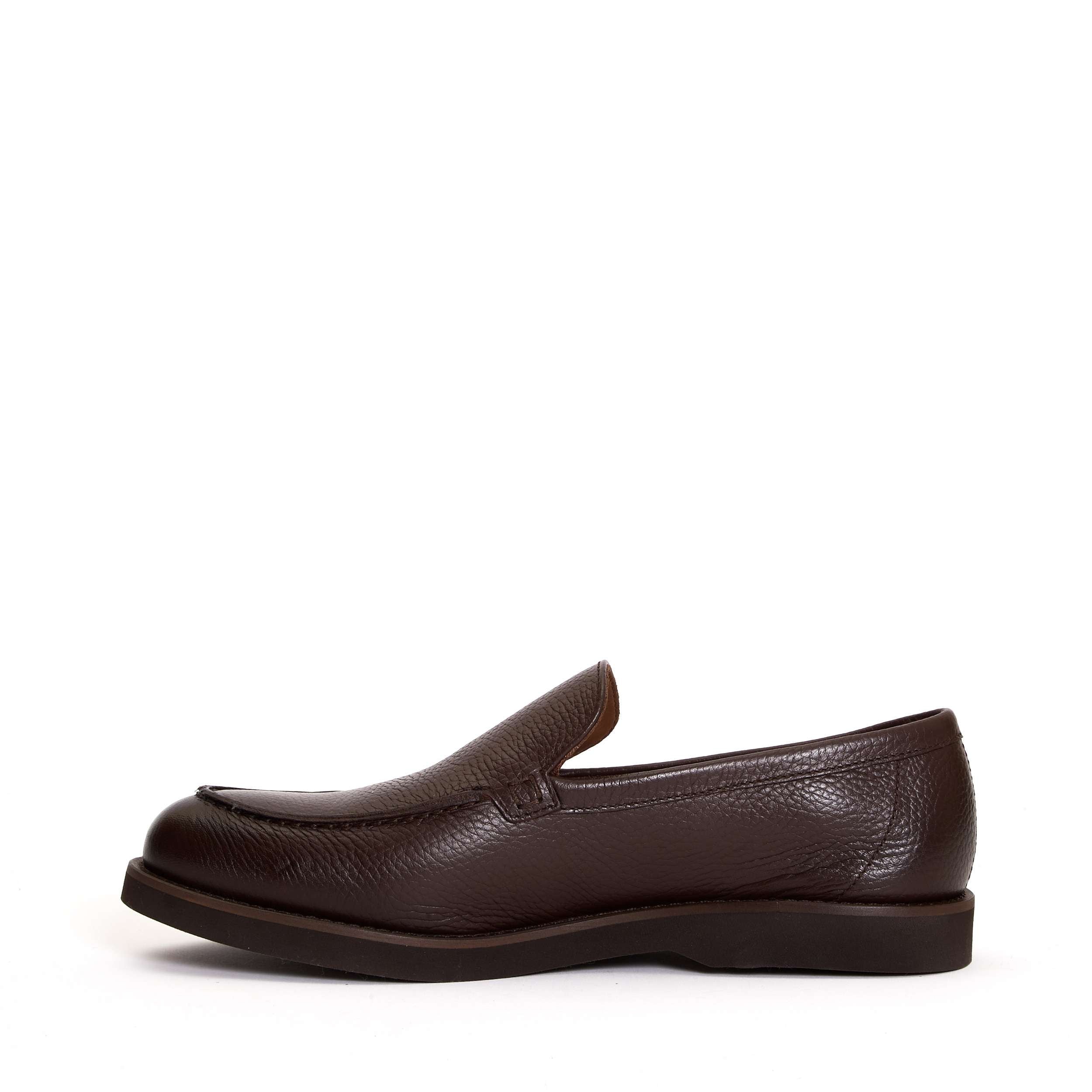 DOUCAL'S Stylish Hammered Leather Moccasin Slippers for Men