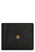 VERSACE Mini Leather Wallet with Iconic Emblem