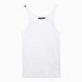 Dolce&Gabbana White Ribbed Cotton Tank Top