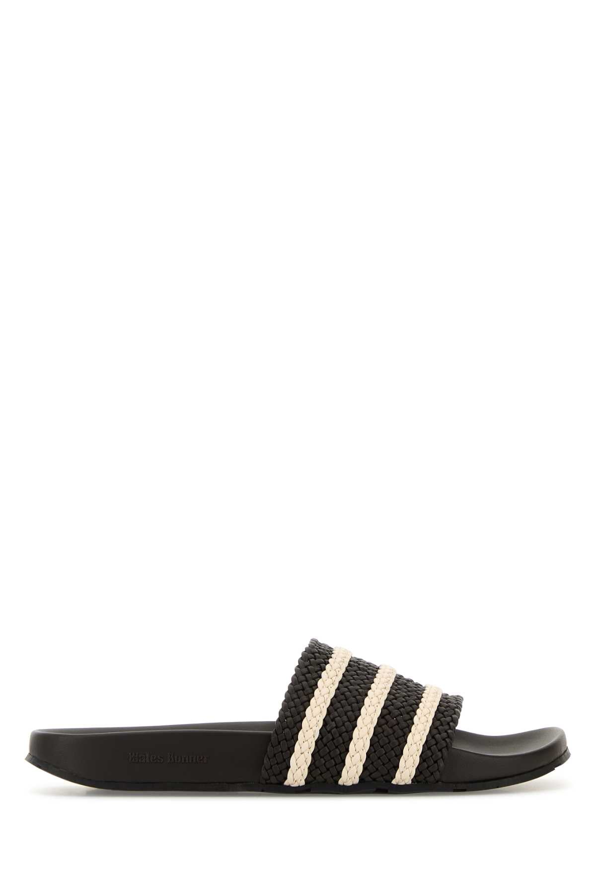 ADIDAS X WALES BONNER Men's Premium Leather Adilette Slippers