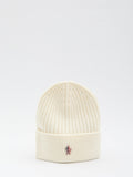 MONCLER GRENOBLE Knit Beanie with Logo Patch - One Size