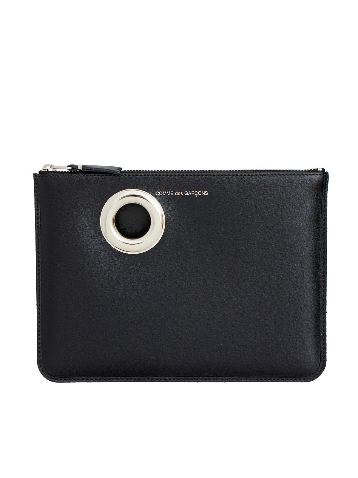 COMME DES GARÇONS WALLET Medium Eyelet Leather Pouch Handbag