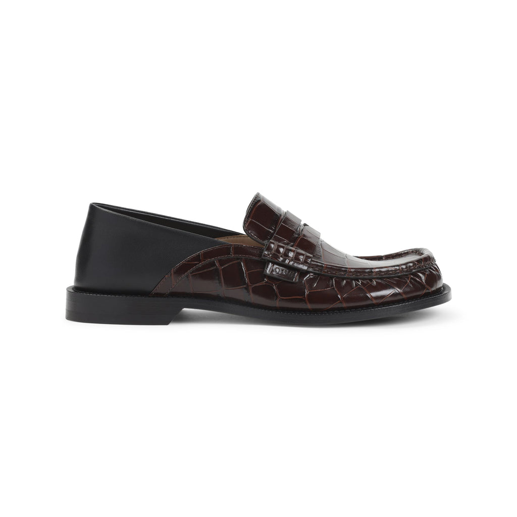 LOEWE Campo Flap Back Calfskin Loafers for Men