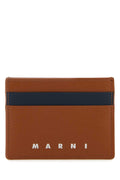 MARNI Two-Tone Mini Leather Cardholder