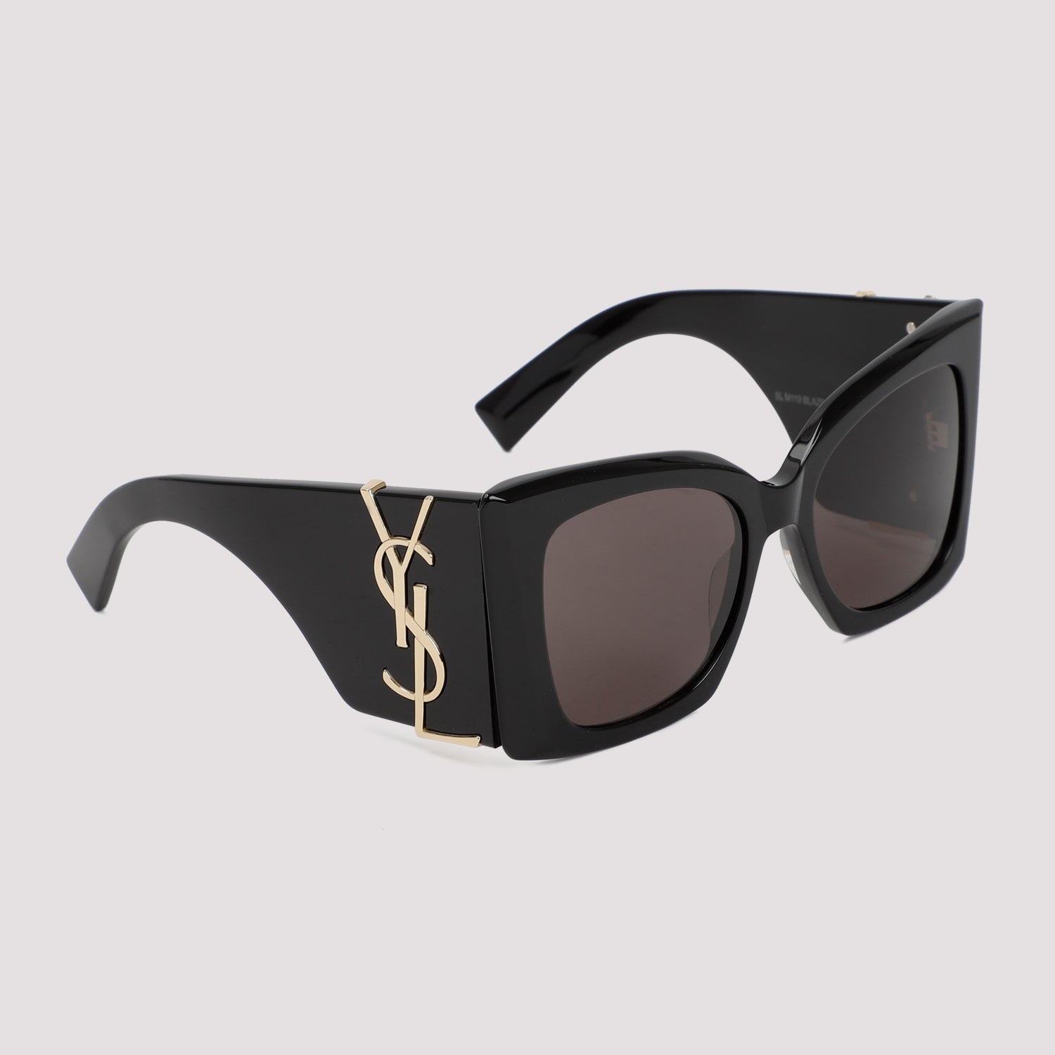 SAINT LAURENT Sleek Acetate Sunglasses with Gold Details
