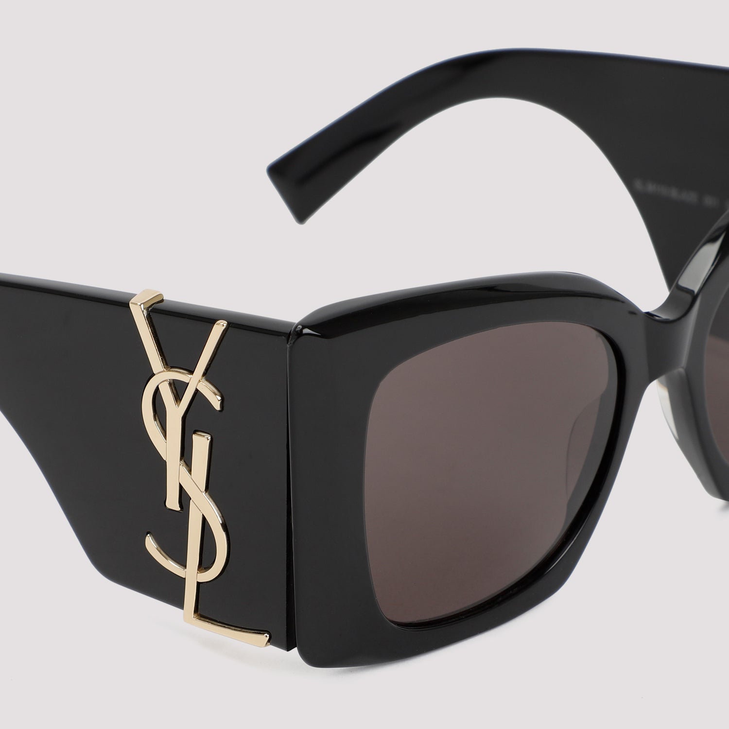 SAINT LAURENT Sleek Acetate Sunglasses with Gold Details