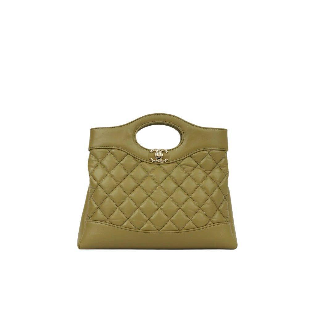 Chanel  Shiny Crumpled Calfskin Quilted Mini 31 Shopping Bag