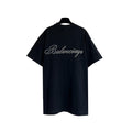 Balenciaga Handwritten Black T-Shirt Without Collar