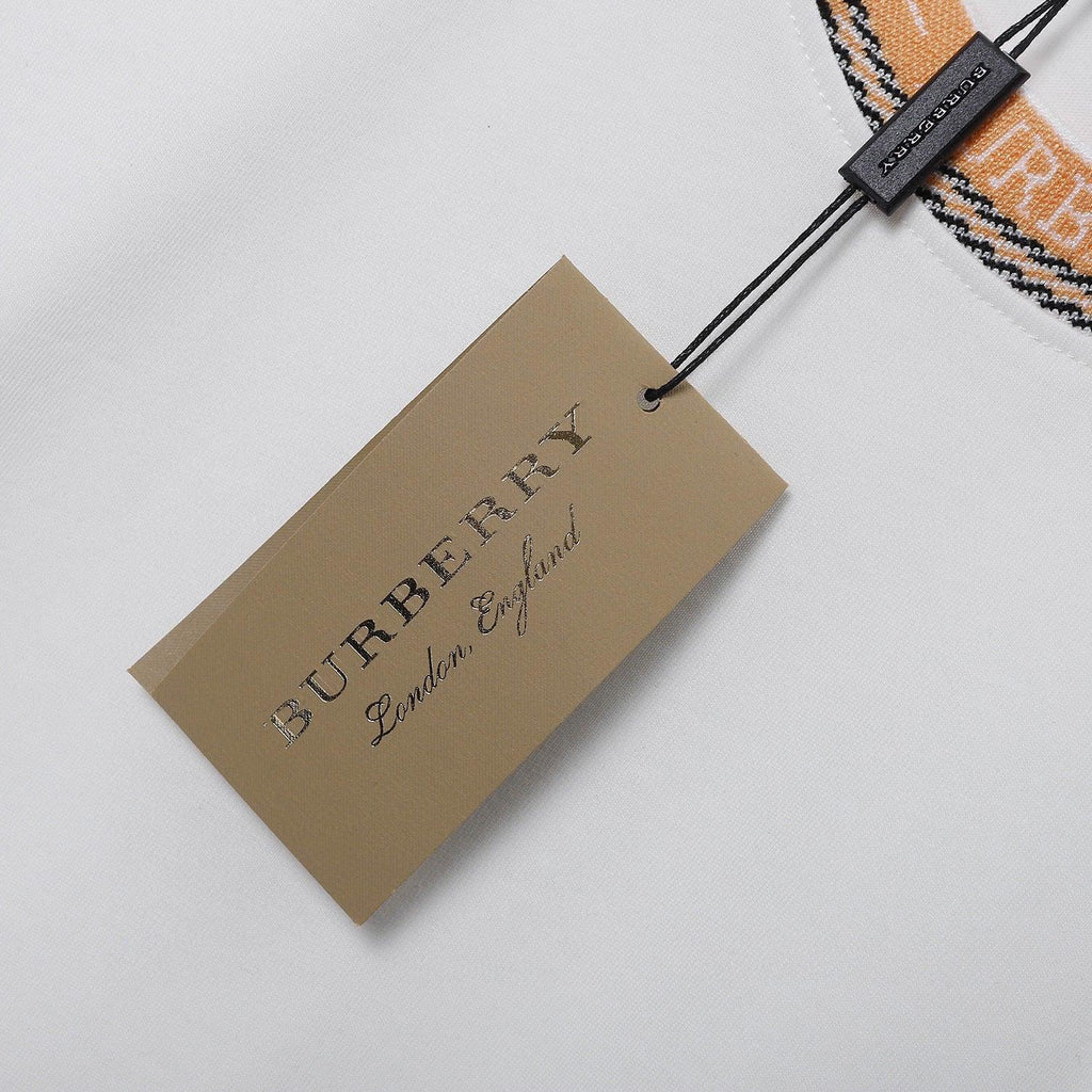 Burberry T-Shirt Without Collar 'White & Beige'