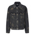 Balenciaga Oversized Distressed Denim Jacket - Black