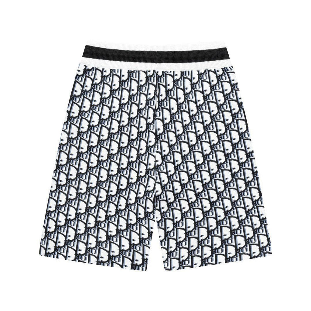 Dior Knit Basketball Shorts 'Black/White'
