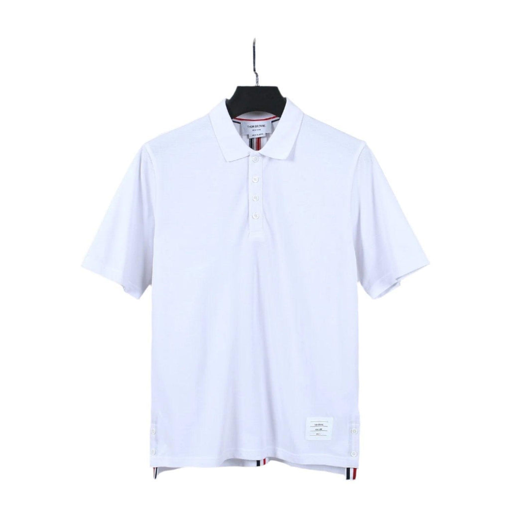 Thom Browne White T-Shirt with Collar