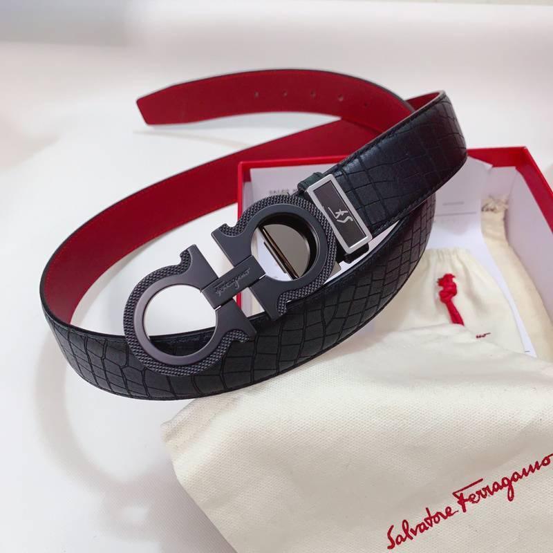 Salvatore Ferragamo Gancini Men's Belt 'Black'